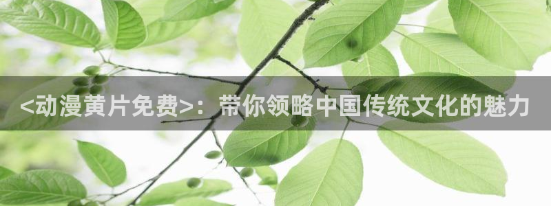 动漫天堂下载官方：<动漫黄片免费>：带你领略中国传统文化的魅力